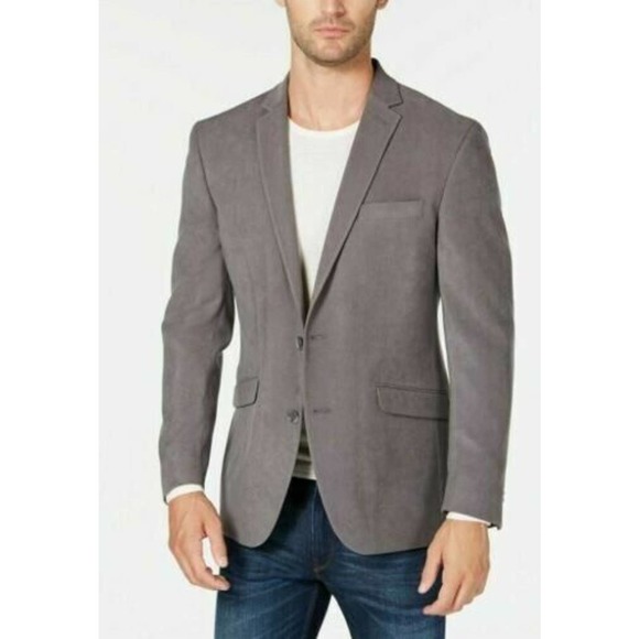 KENNETH COLE REACTION MEN'S SLIM COLLECTION SPORTCOAT ULTRASUEDE GREY NWT, $295 - Picture 1 of 5